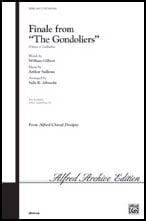 Finale from the Gondoliers SATB choral sheet music cover